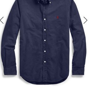 Navy Blue Polo Button Down